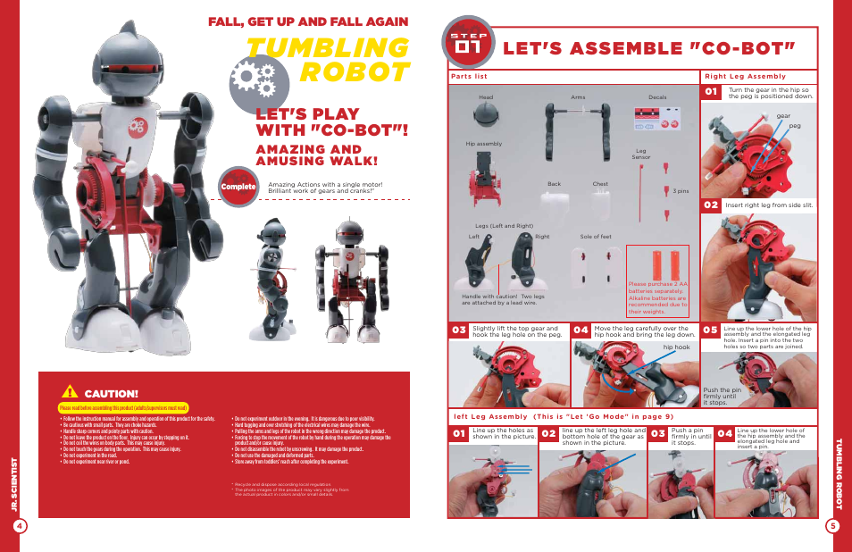 Gk013 p04_05, Tumbling robot, Let's assemble 