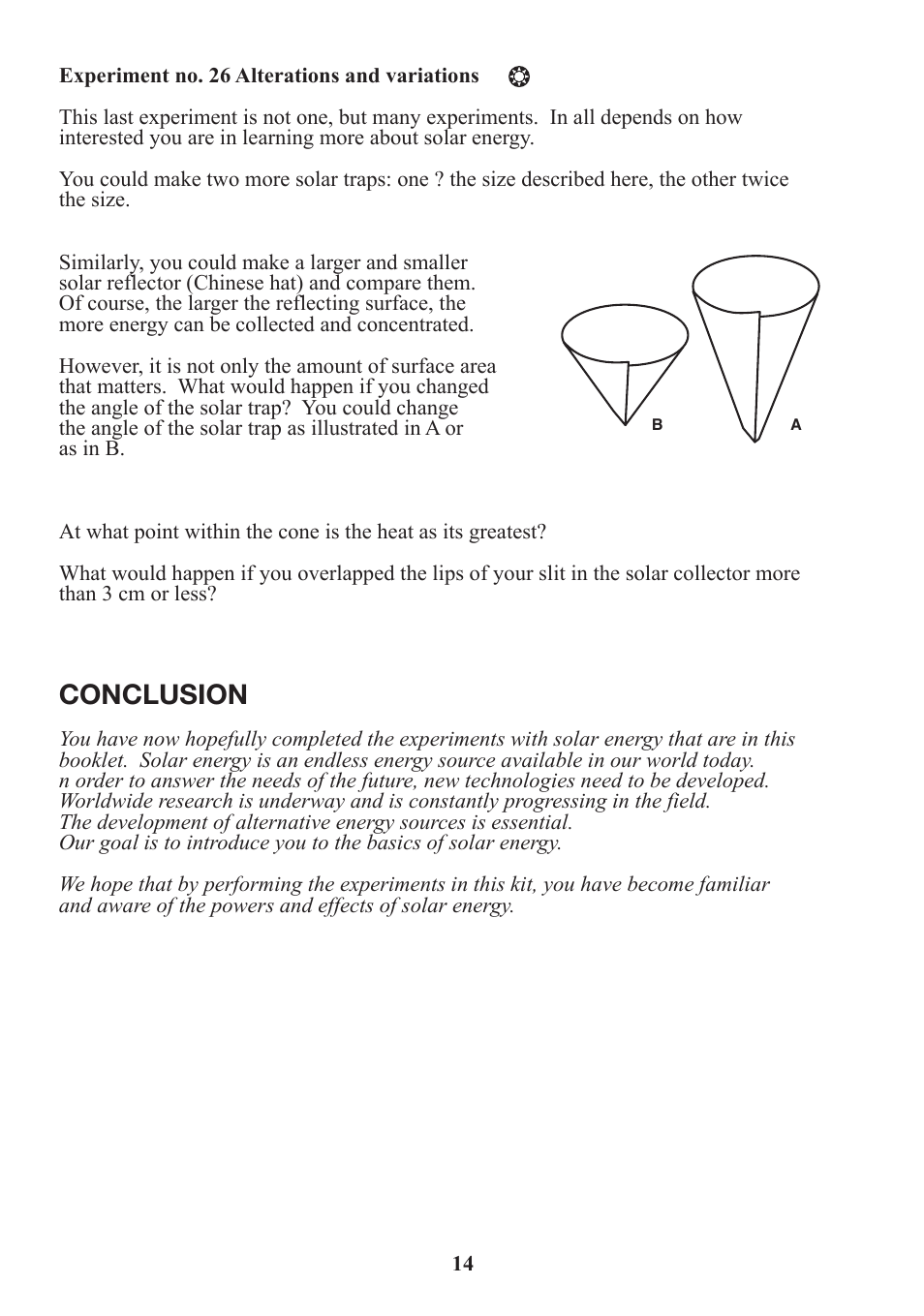 Conclusion | Elenco Solar Energy User Manual | Page 15 / 16