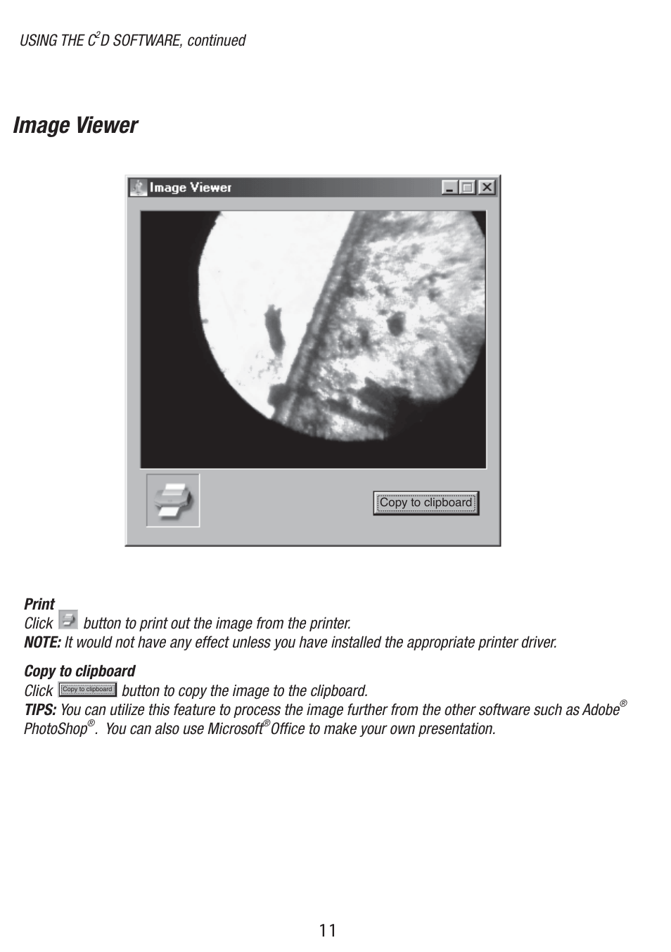Image viewer | Elenco C2D Scope User Manual | Page 13 / 16