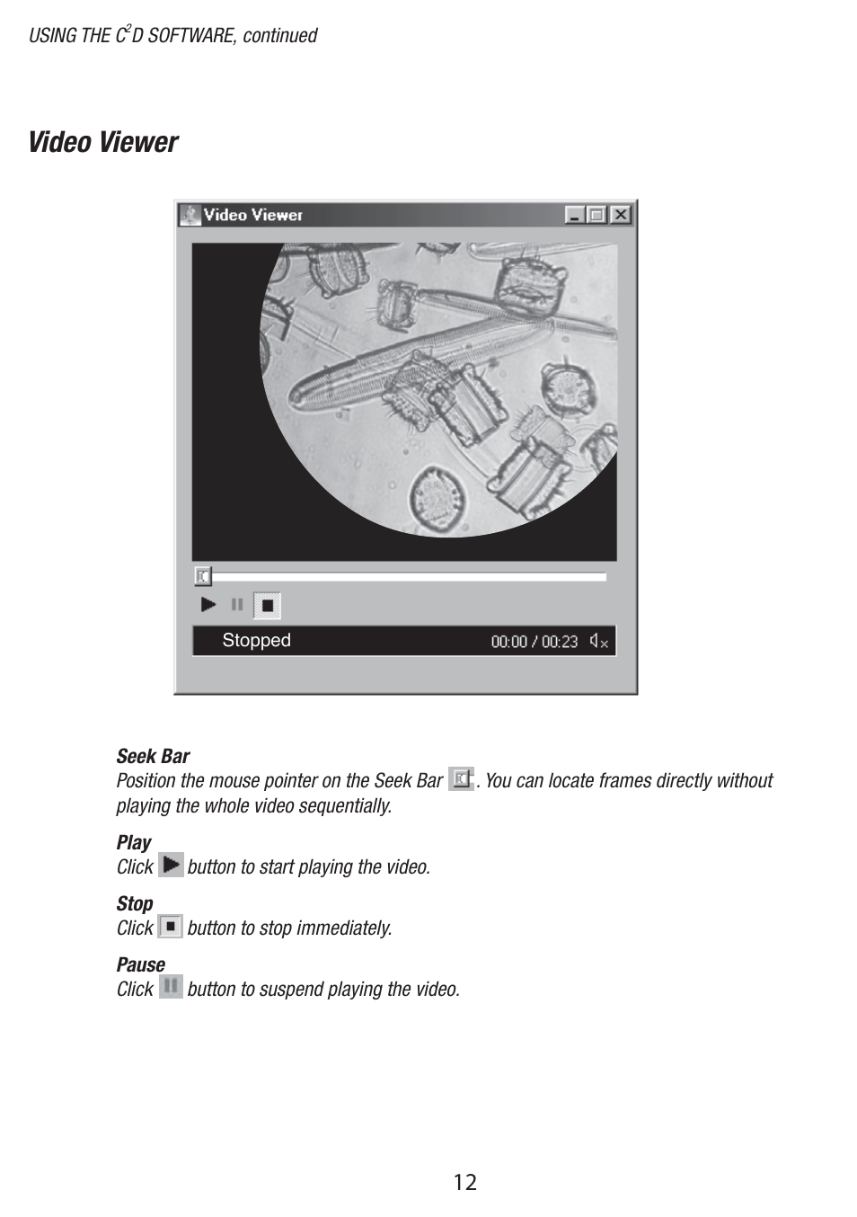 Video viewer | Elenco C2D Scope User Manual | Page 14 / 16