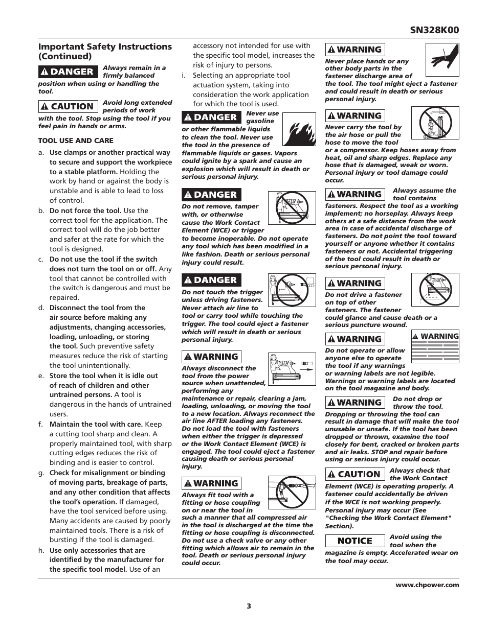 Important safety instructions (continued) | Campbell Hausfeld IN715601AV User Manual | Page 3 / 32