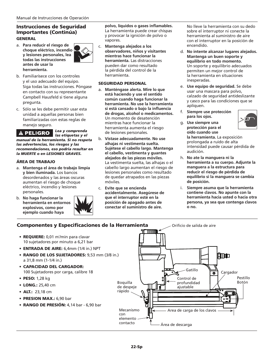 Campbell Hausfeld NB003008 User Manual | Page 22 / 32