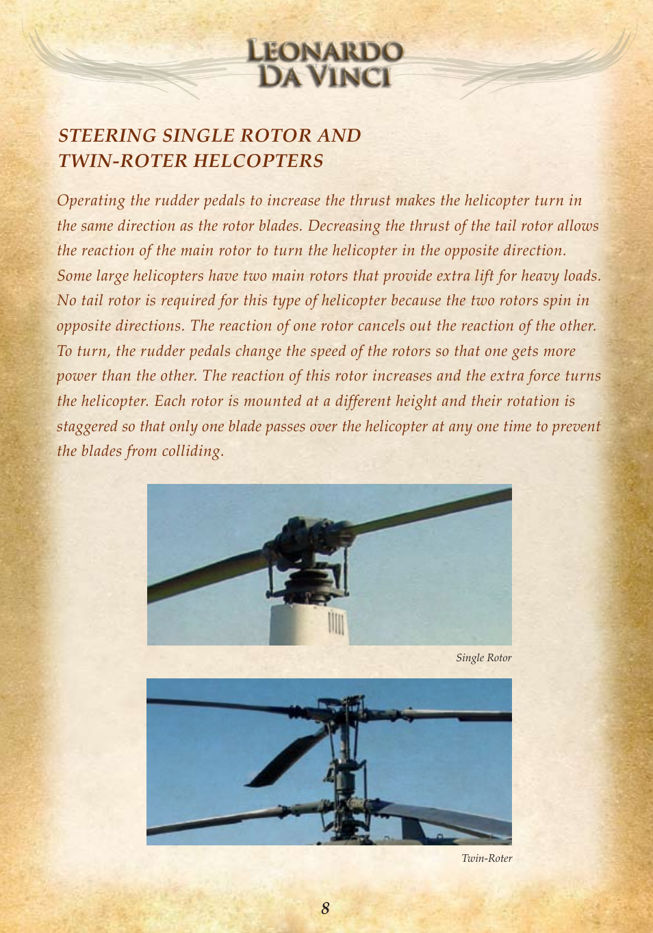 Steering single rotor and twin-roter helcopters | Elenco Aerial Screw User Manual | Page 10 / 20