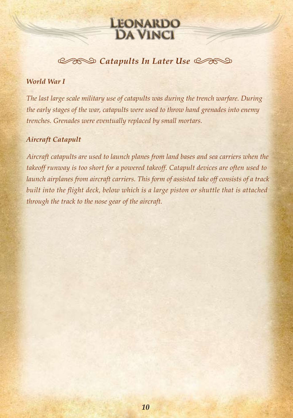 Catapults in later use | Elenco Catapult User Manual | Page 12 / 24