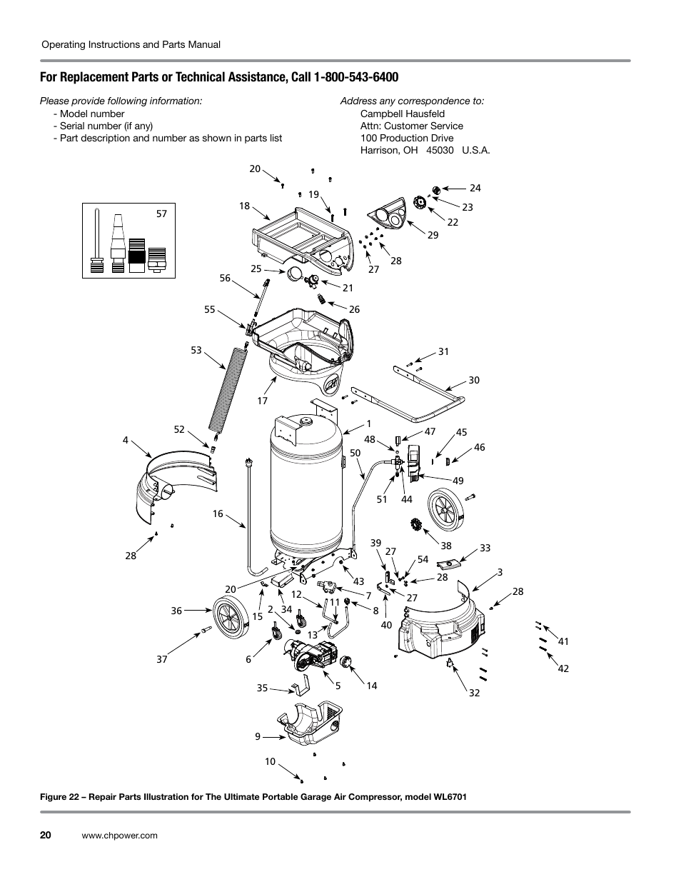 Campbell Hausfeld WL6700 Series User Manual | Page 20 / 68