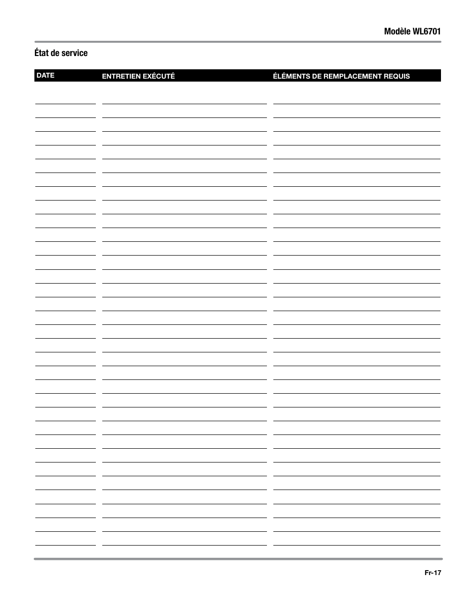 État de service | Campbell Hausfeld WL6700 Series User Manual | Page 39 / 68