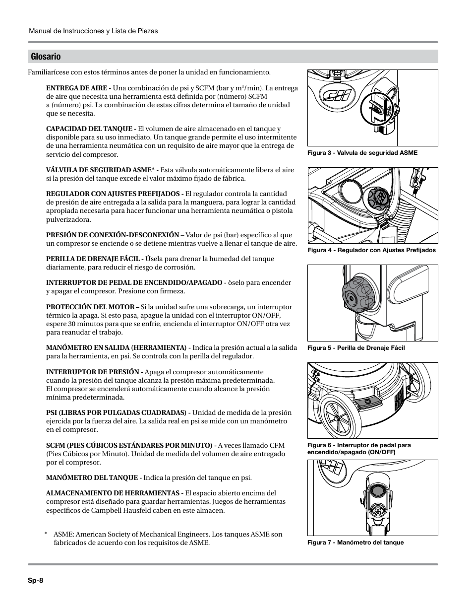 Glosario | Campbell Hausfeld WL6700 Series User Manual | Page 52 / 68