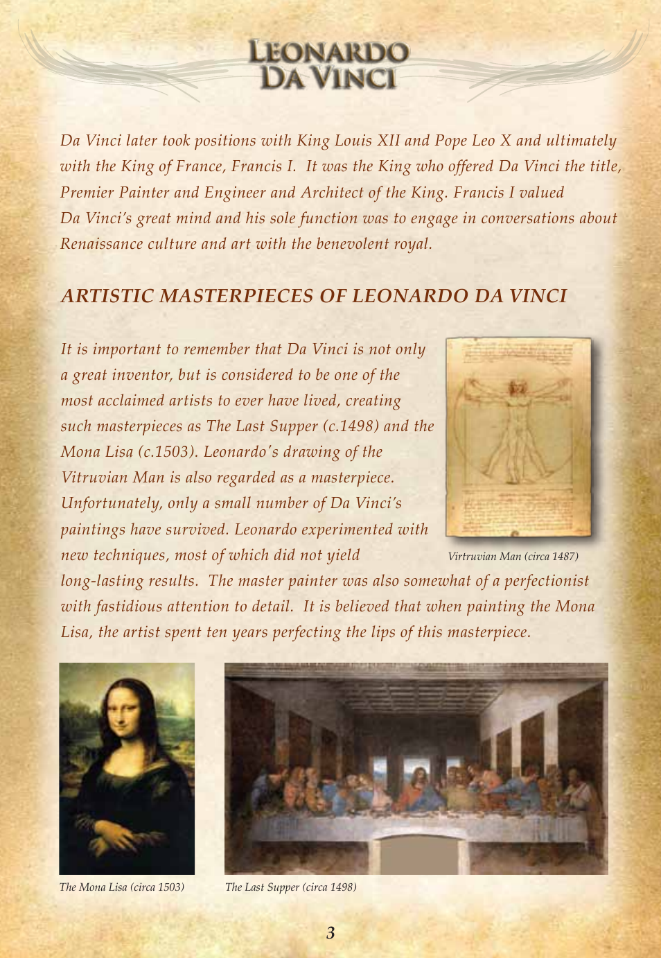 Artistic masterpieces of leonardo da vinci | Elenco Mechanical Butterfly User Manual | Page 5 / 24