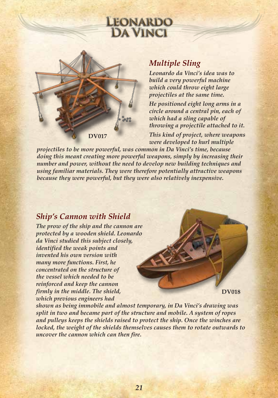 Multiple sling, Ship’s cannon with shield | Elenco Submarine User Manual | Page 23 / 24