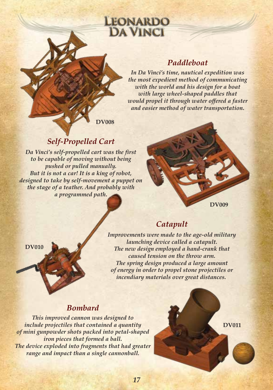 Paddleboat, Self-propelled cart, Catapult | Bombard | Elenco Great Kite User Manual | Page 19 / 24