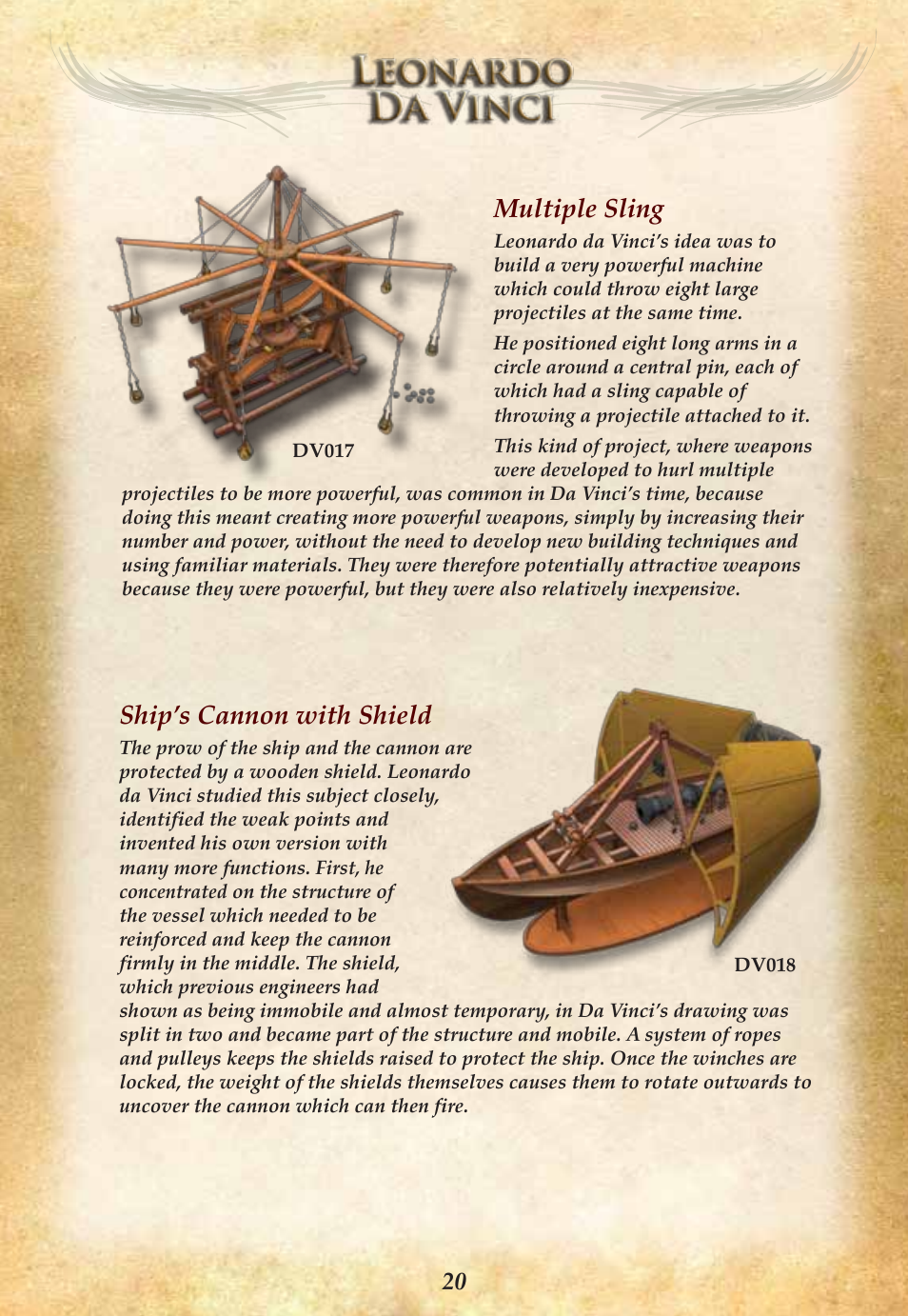 Multiple sling, Ship’s cannon with shield | Elenco Great Kite User Manual | Page 22 / 24