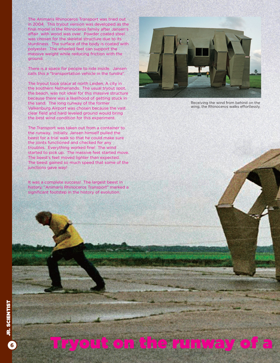 Former airport, Tryout on the runway of a | Elenco Rhinoceros Mini-Beest Kit User Manual | Page 6 / 24