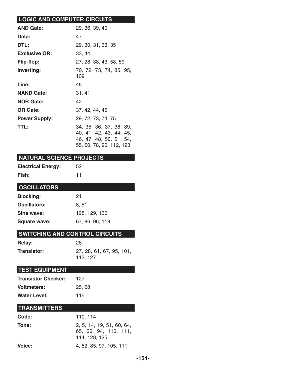 Elenco 130-in-1 Electronics Playground User Manual | Page 154 / 160
