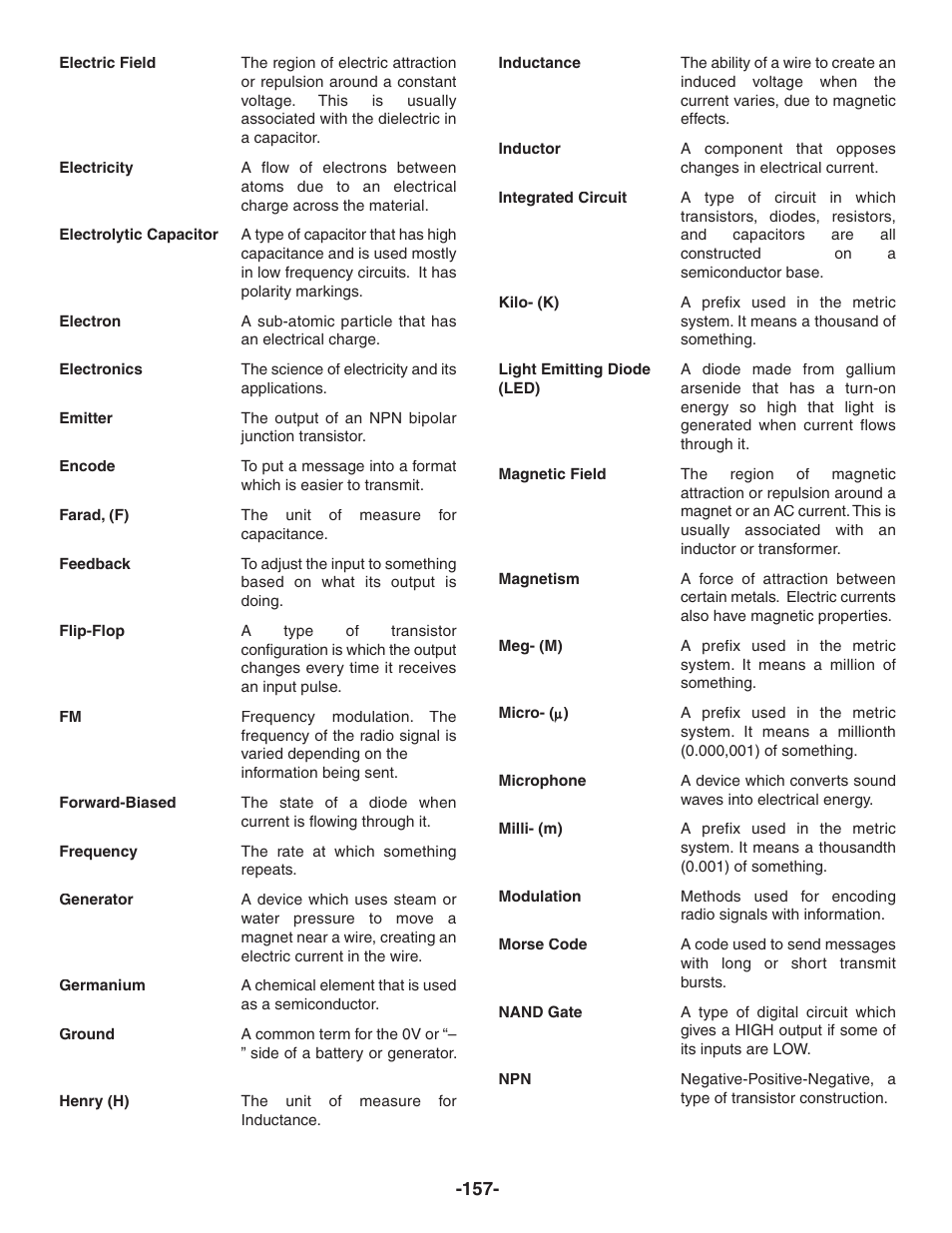 Elenco 130-in-1 Electronics Playground User Manual | Page 157 / 160