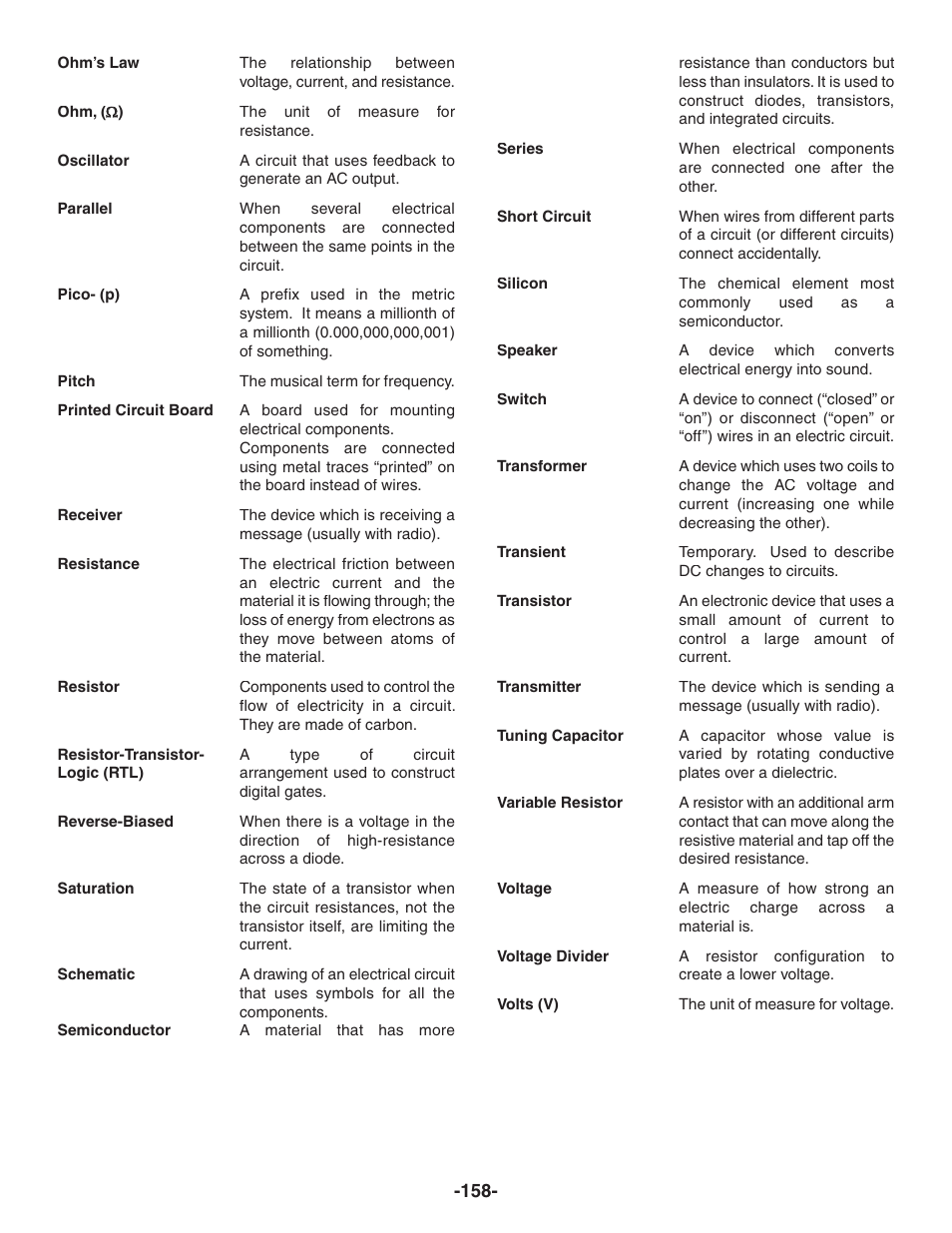 Elenco 130-in-1 Electronics Playground User Manual | Page 158 / 160
