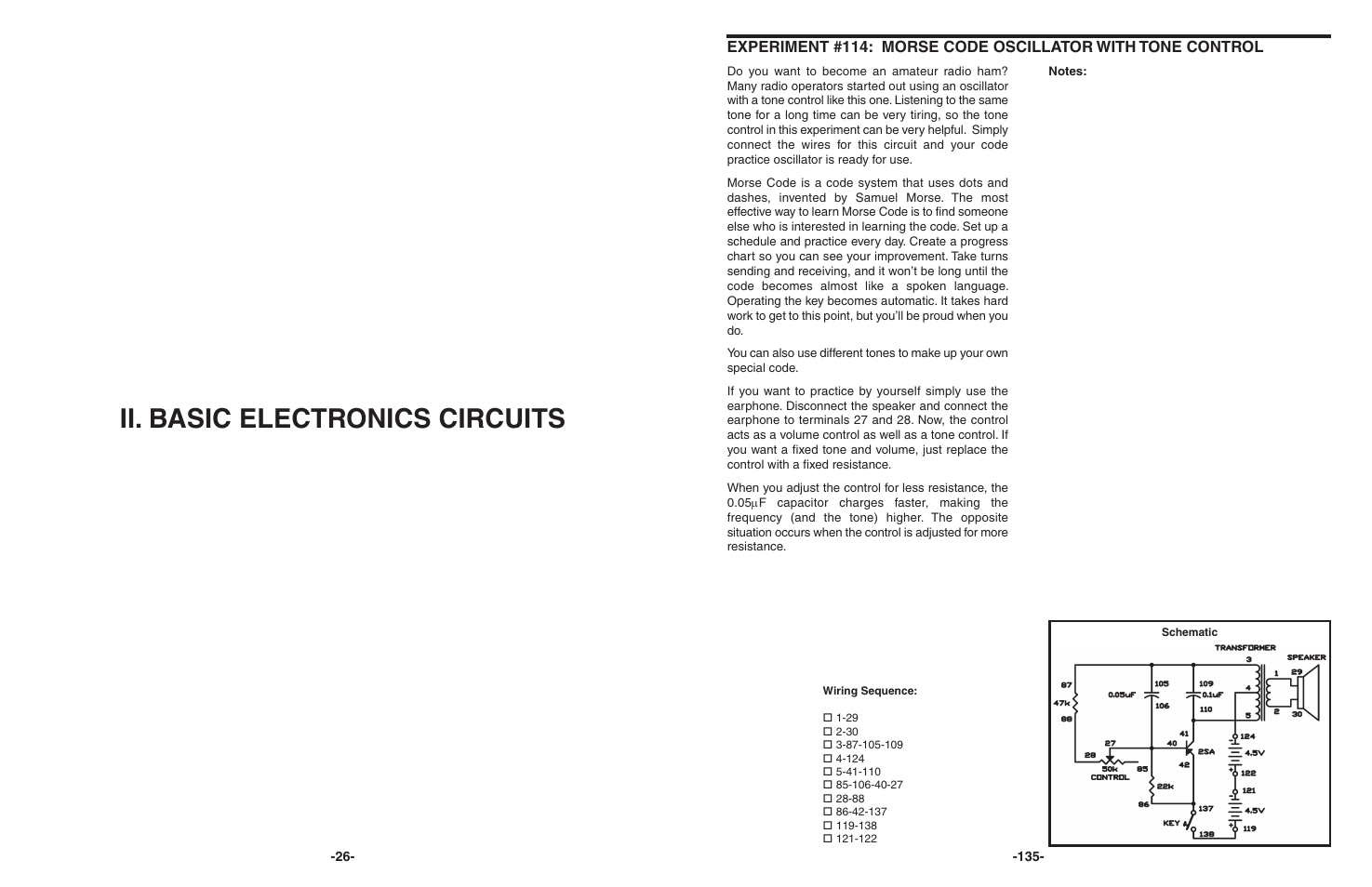 Ii. basic electronics circuits | Elenco 130-in-1 Electronics Playground User Manual | Page 26 / 160