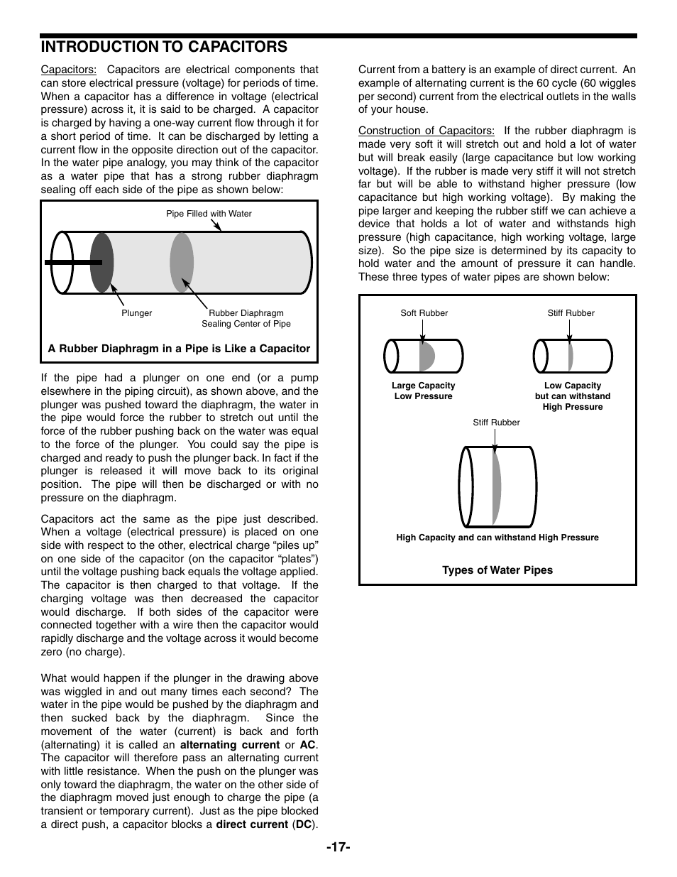 Introduction to capacitors | Elenco Electronic Playground 50-in-1 Experiments User Manual | Page 17 / 72