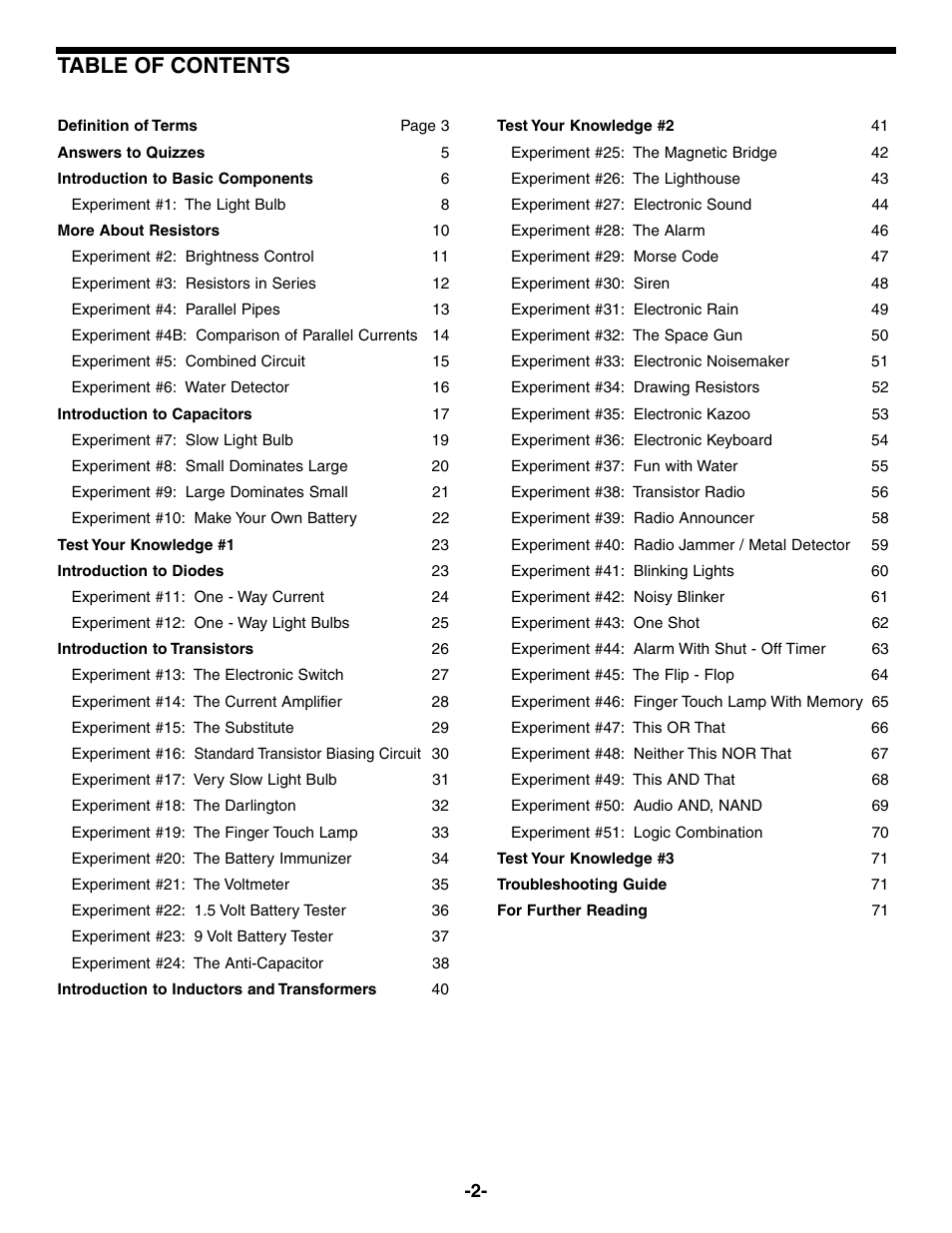 Elenco Electronic Playground 50-in-1 Experiments User Manual | Page 2 / 72