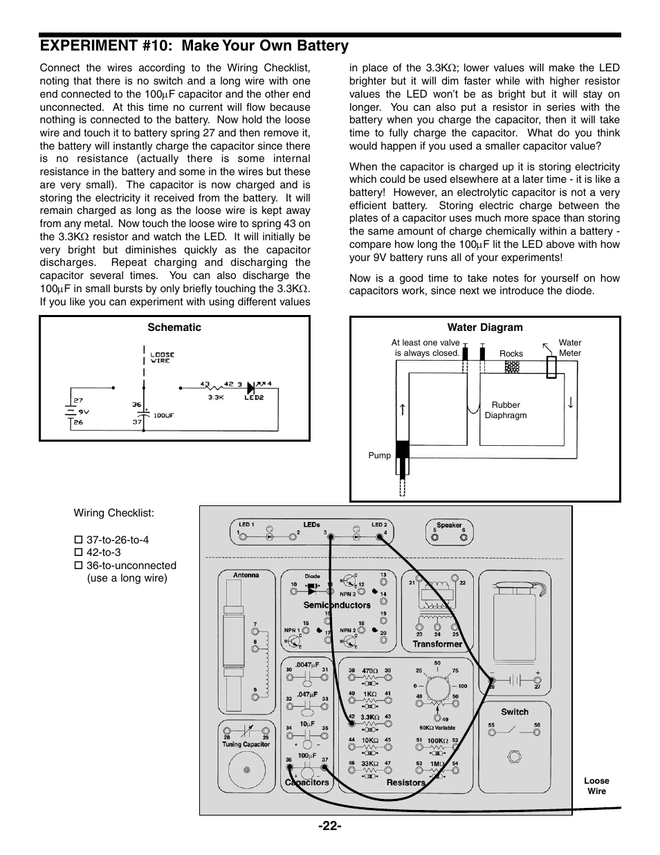Experiment #10: make your own battery | Elenco Electronic Playground 50-in-1 Experiments User Manual | Page 22 / 72
