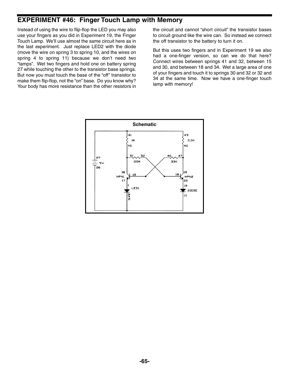 Elenco Electronic Playground 50-in-1 Experiments User Manual | Page 65 / 72