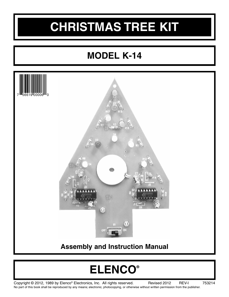 Elenco Christmas Tree Kit User Manual | 8 pages