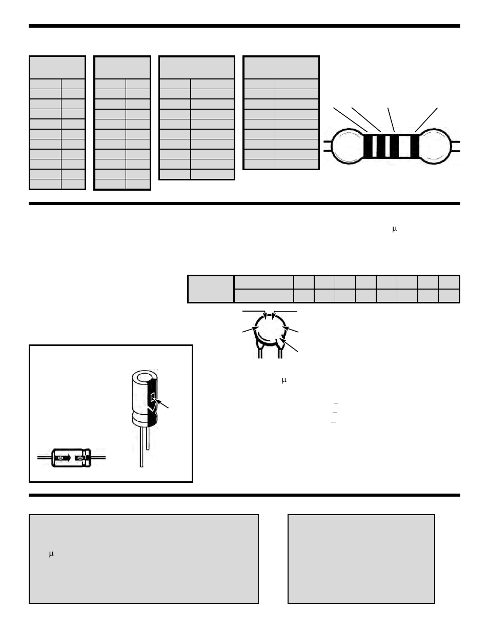 Warning, Identifying resistor values, Metric units and conversions | Identifying capacitor values | Elenco LED Robot Blinker User Manual | Page 3 / 8
