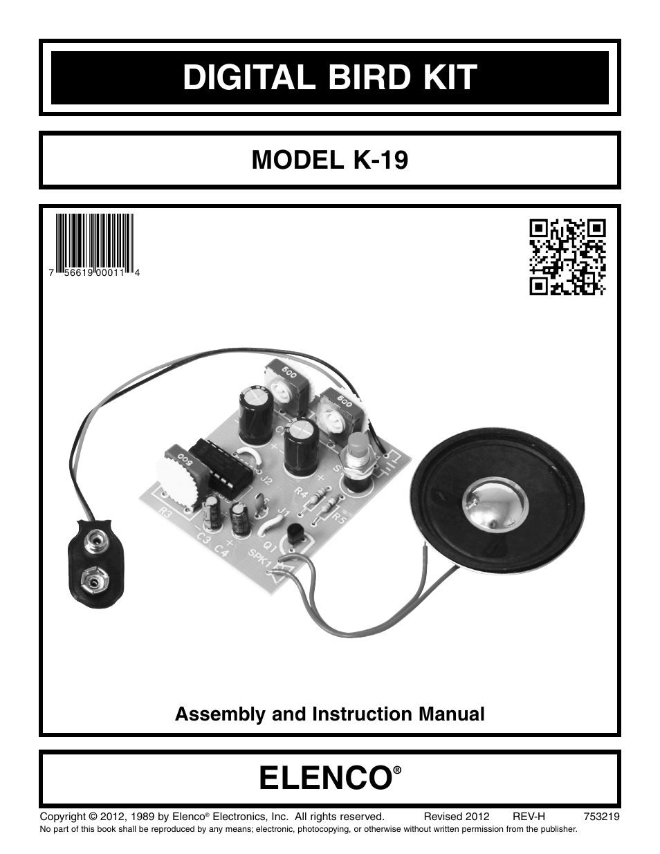 Elenco Digital Bird User Manual | 8 pages