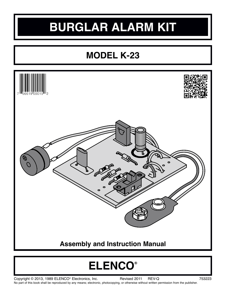 Elenco Burglar Alarm User Manual | 8 pages