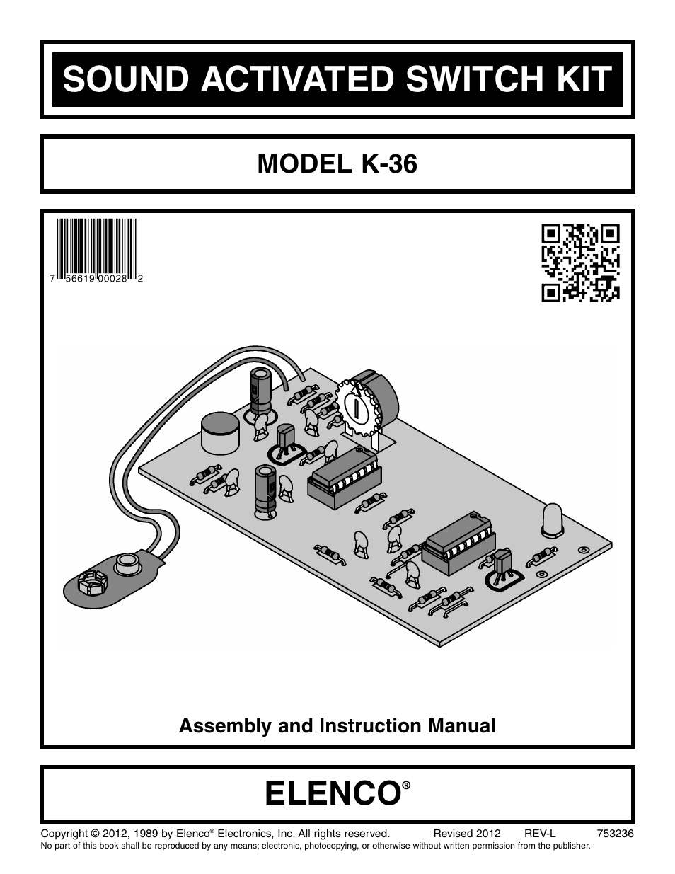 Elenco Sound Activated Switch User Manual | 8 pages