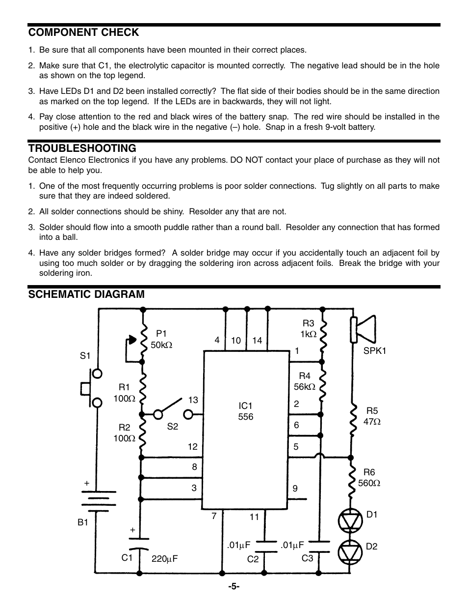 Elenco Space War Gun User Manual | Page 6 / 8