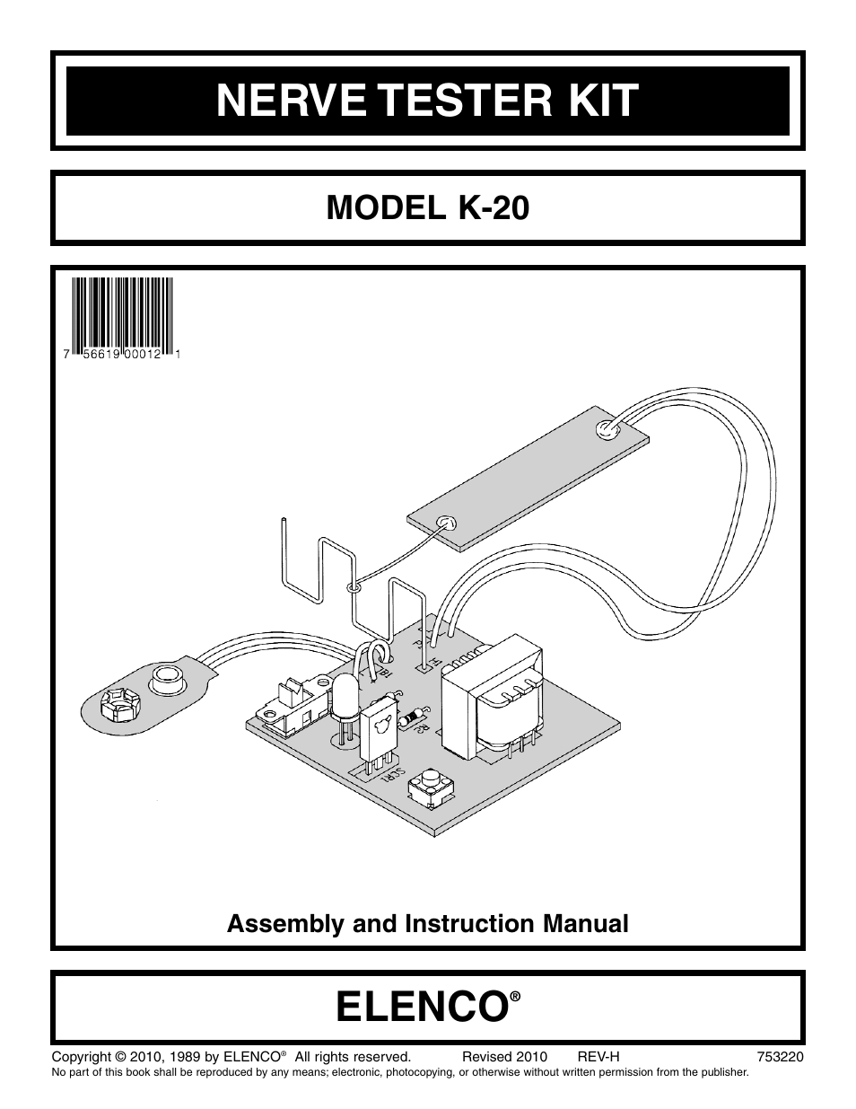 Elenco Nerve Tester User Manual | 8 pages