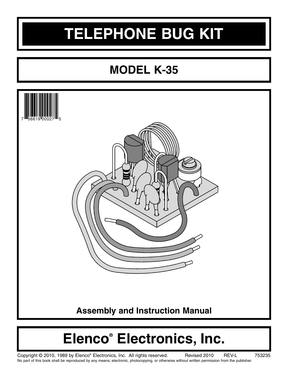 Elenco Telephone Bug User Manual | 8 pages