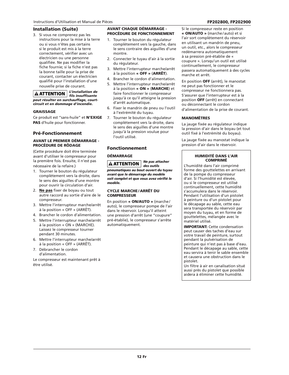 Campbell Hausfeld IN614206AV User Manual | Page 12 / 24