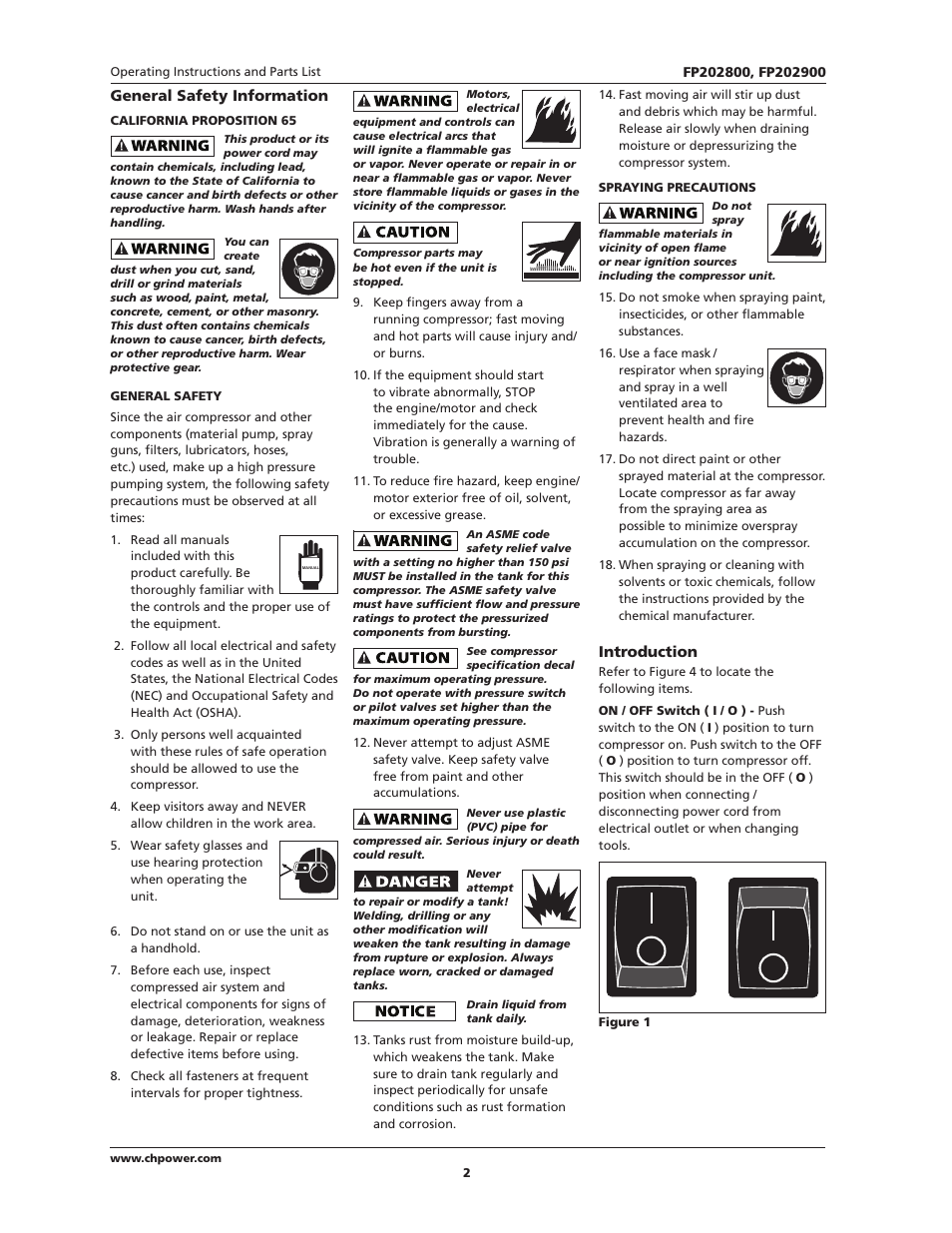 Campbell Hausfeld IN614206AV User Manual | Page 2 / 24