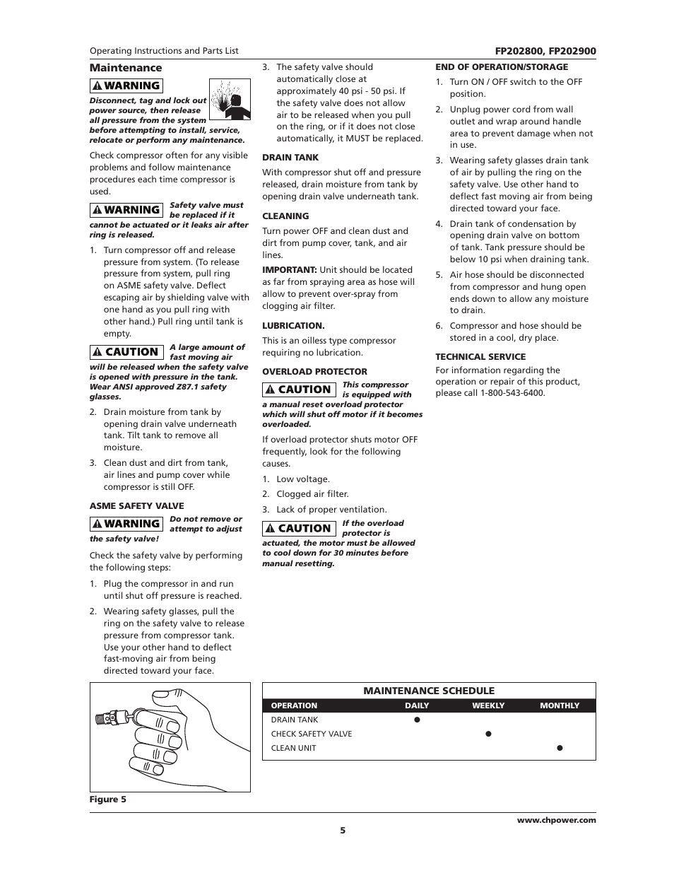Campbell Hausfeld IN614206AV User Manual | Page 5 / 24