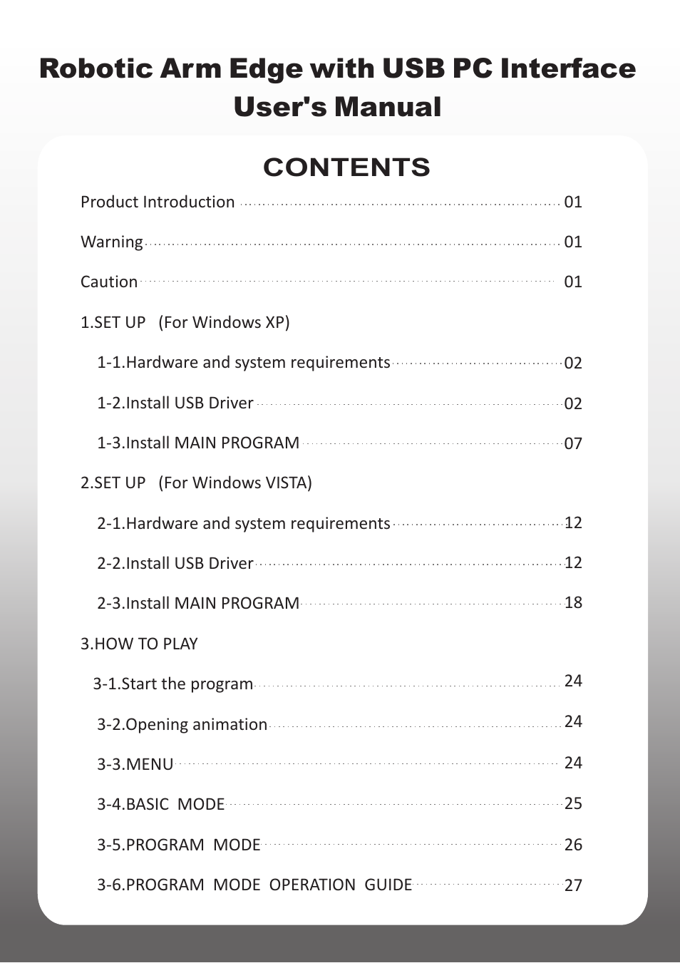 Elenco USB Interface for Robotic Arm Edge User Manual | Page 2 / 44