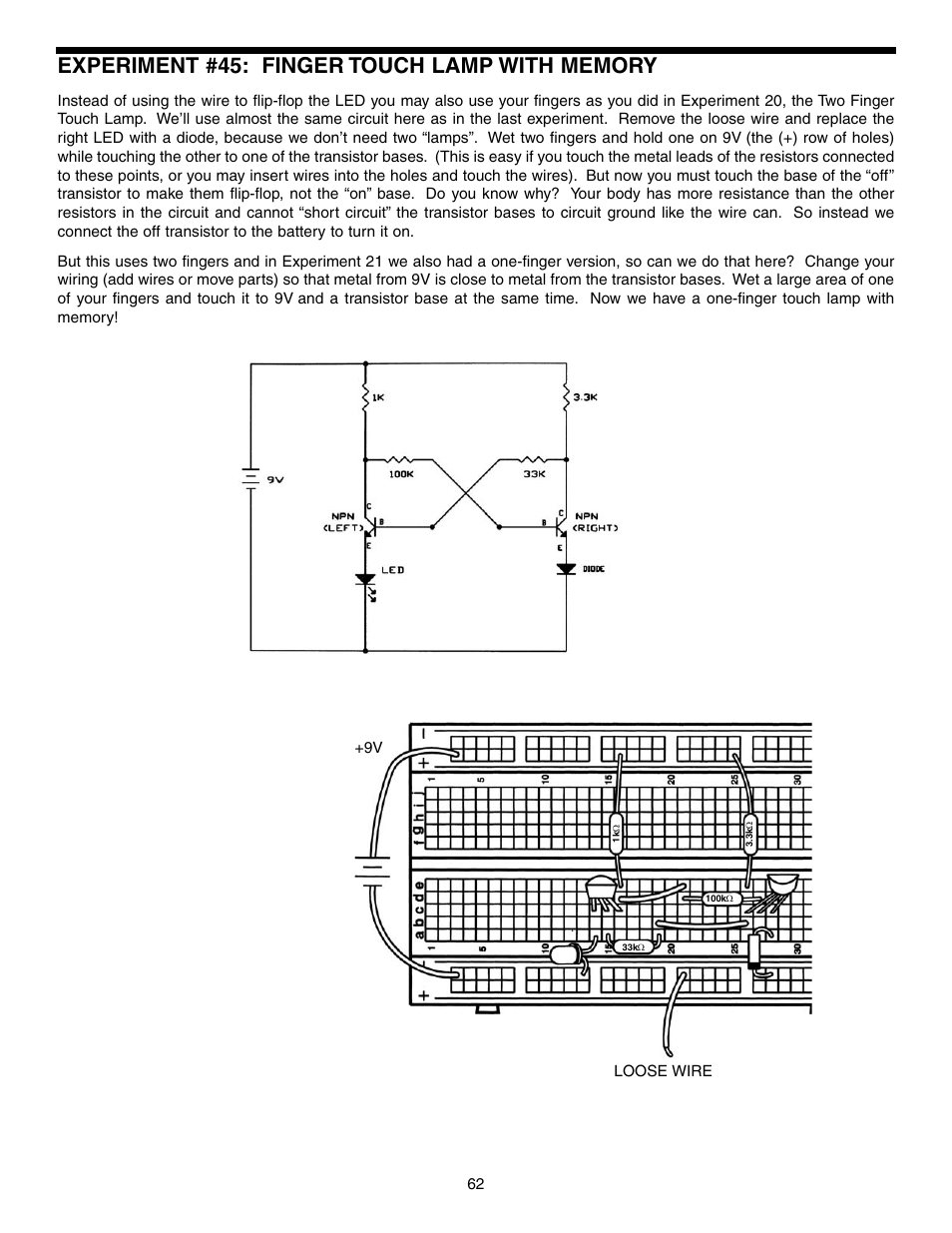Elenco Basic Electronic Experiments User Manual | Page 62 / 72