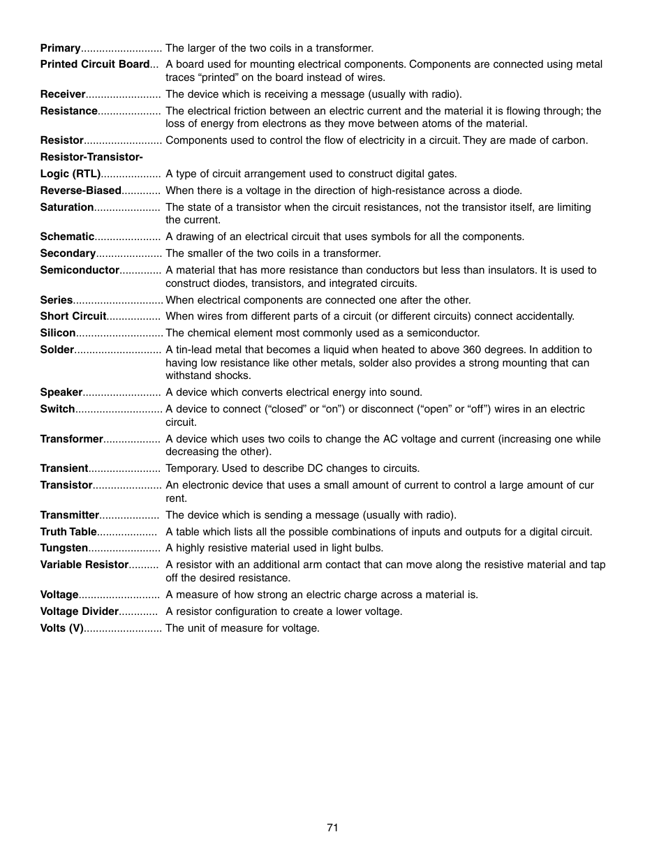 Elenco Basic Electronic Experiments User Manual | Page 71 / 72
