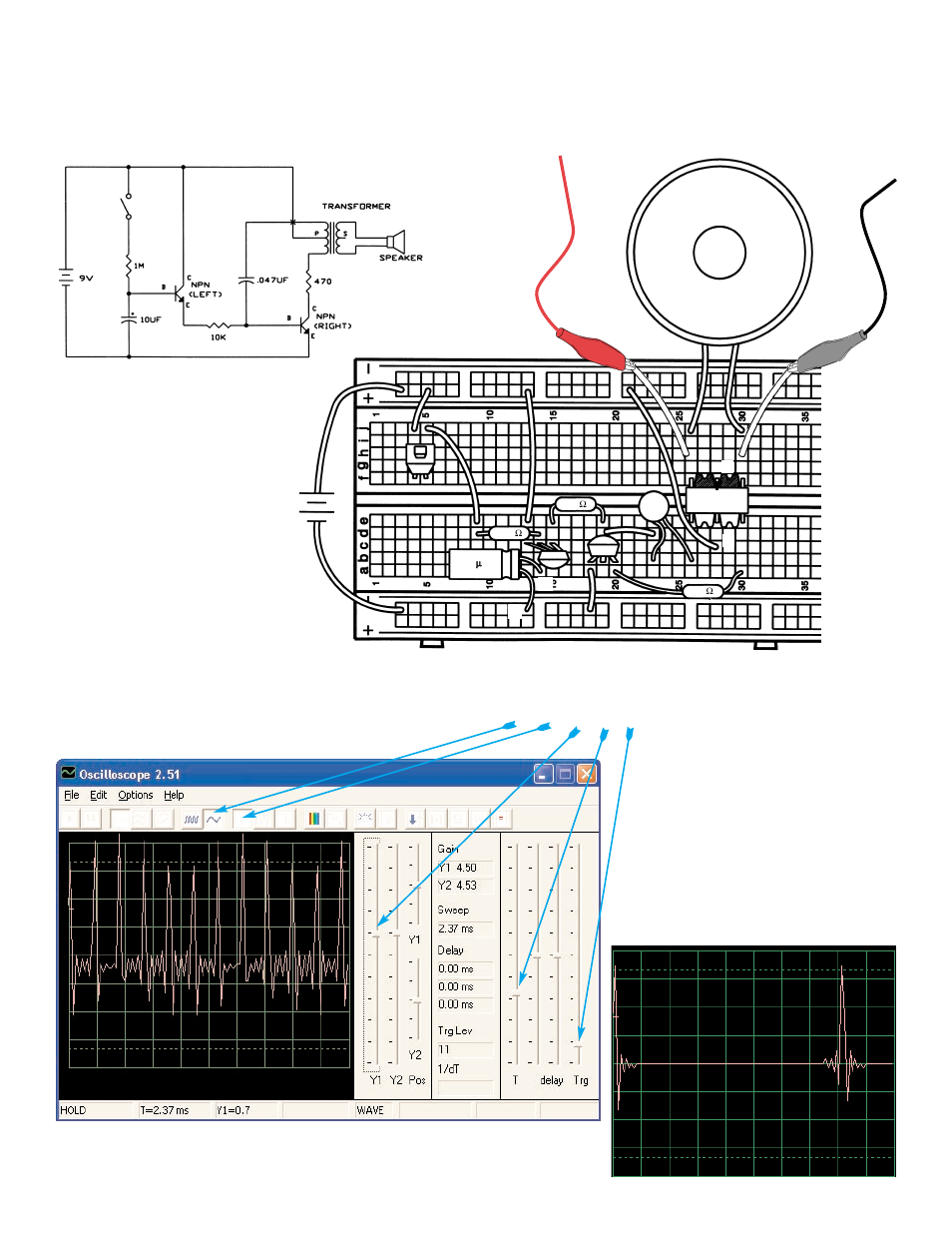 Project pc3, Siren pc | Elenco PK101 w/ Computer Interface User Manual | Page 15 / 27