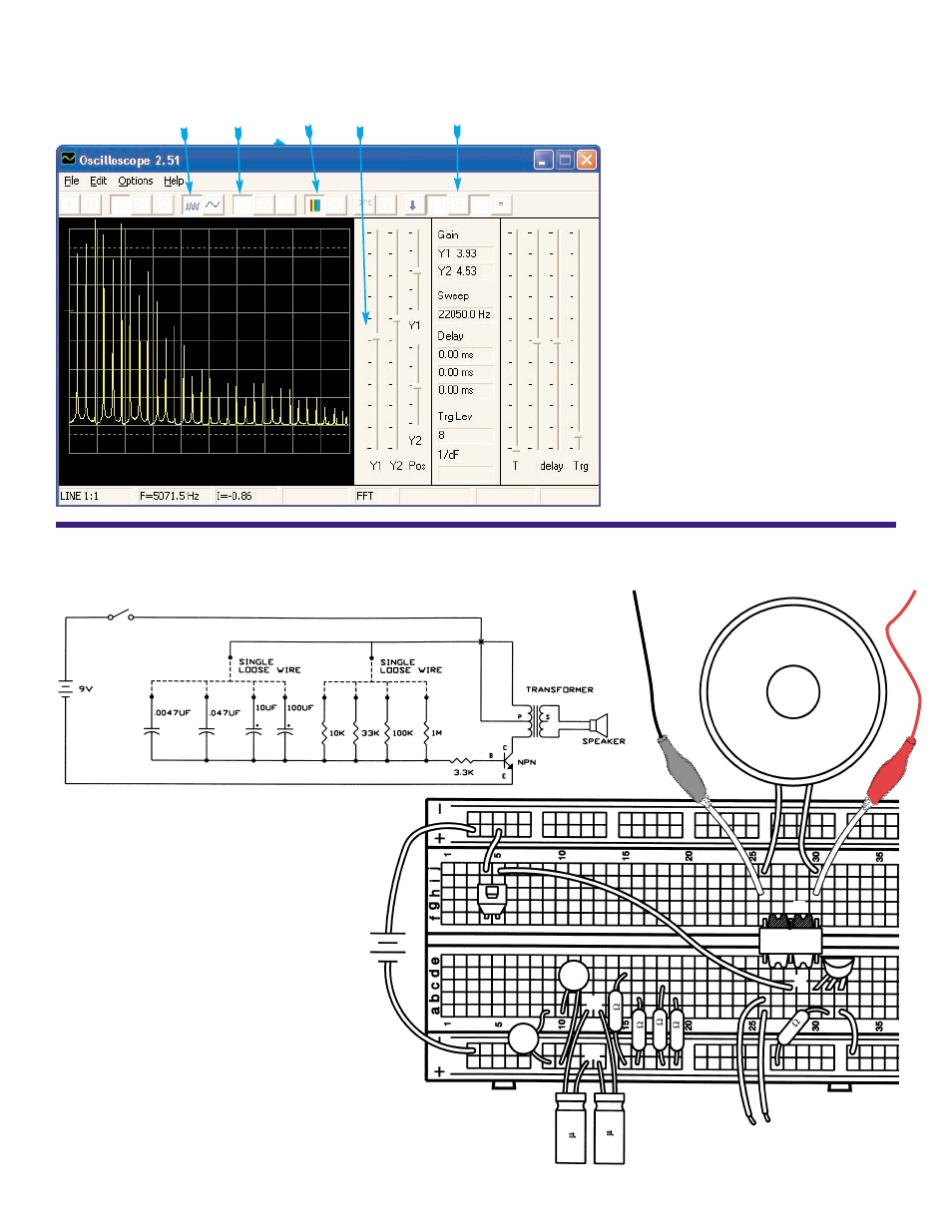 Project pc7, Electronic sound pc | Elenco PK101 w/ Computer Interface User Manual | Page 23 / 27