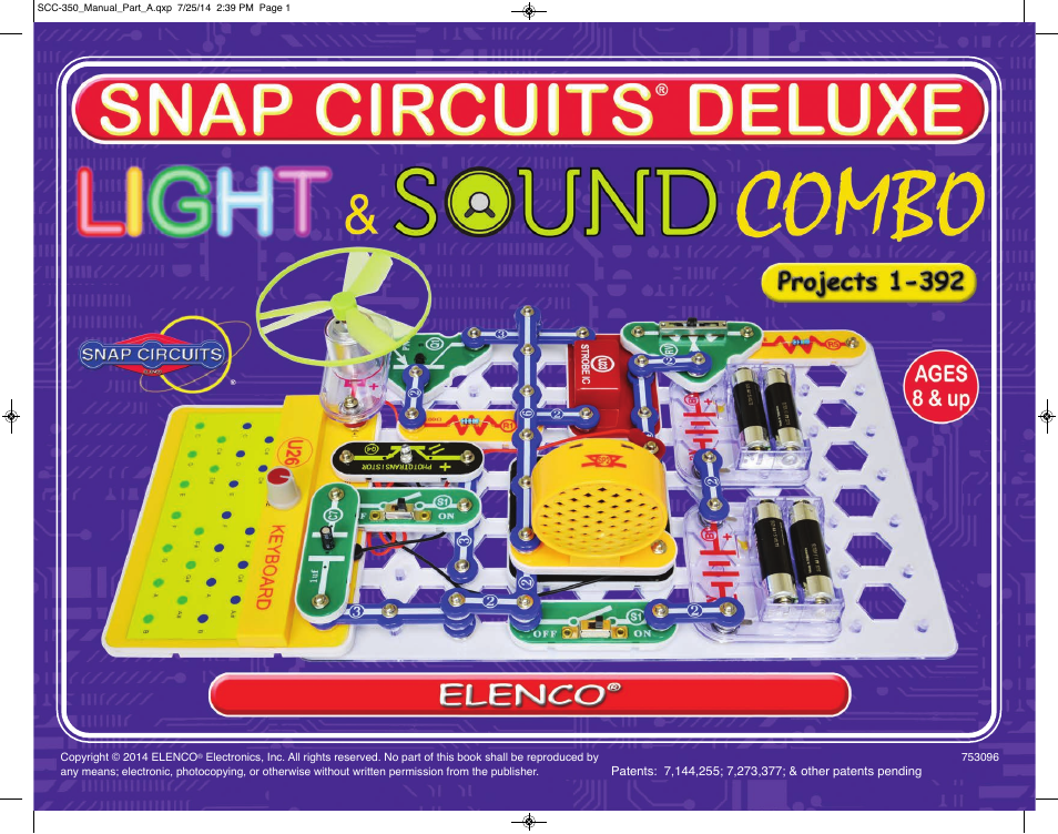 Elenco Snap Circuits® Deluxe Sound & Light Combo User Manual | 168 pages