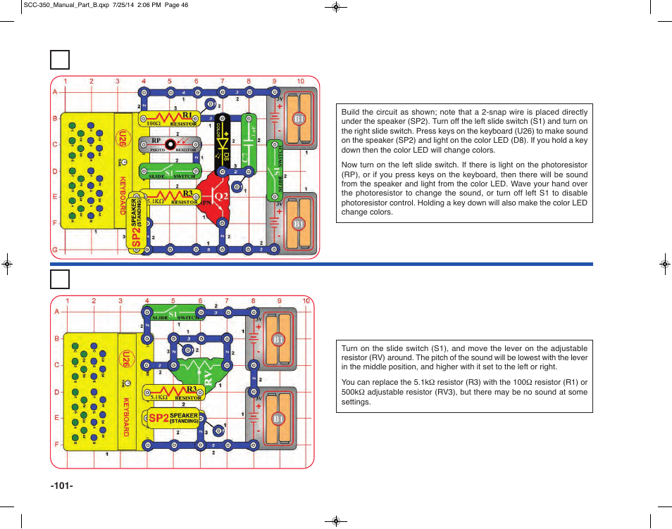 Elenco Snap Circuits® Deluxe Sound & Light Combo User Manual | Page 102 / 168