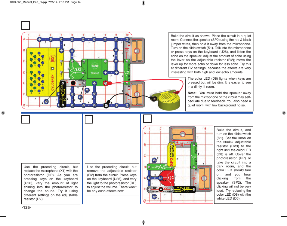 Elenco Snap Circuits® Deluxe Sound & Light Combo User Manual | Page 126 / 168
