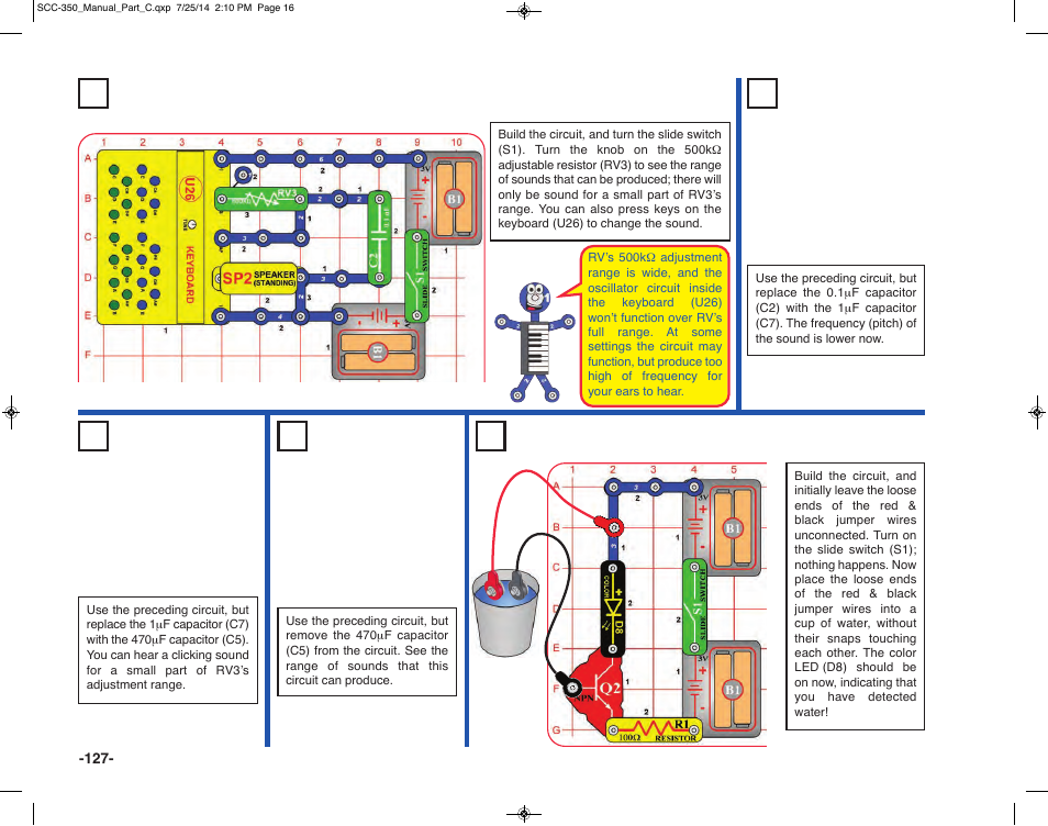 Project 280 adjustable oscillator | Elenco Snap Circuits® Deluxe Sound & Light Combo User Manual | Page 128 / 168