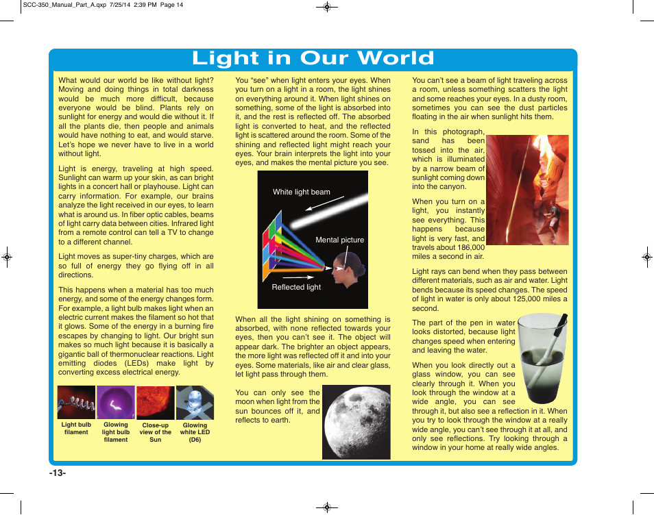 Light in our world | Elenco Snap Circuits® Deluxe Sound & Light Combo User Manual | Page 14 / 168
