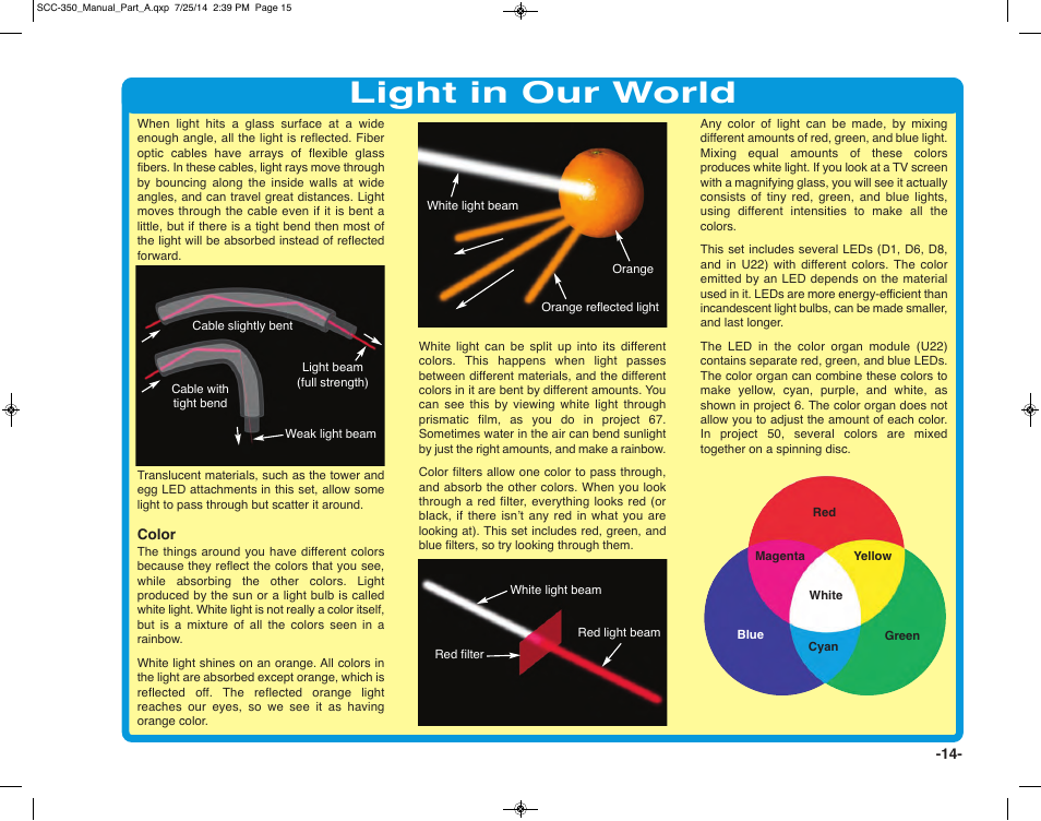 Light in our world | Elenco Snap Circuits® Deluxe Sound & Light Combo User Manual | Page 15 / 168