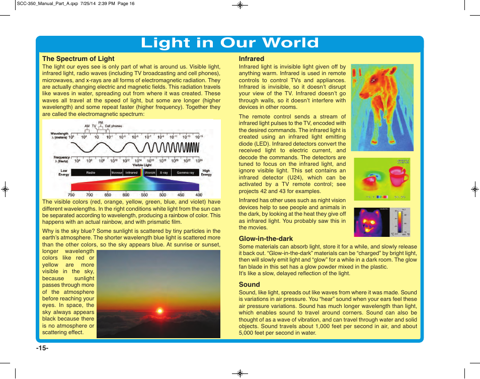 Light in our world | Elenco Snap Circuits® Deluxe Sound & Light Combo User Manual | Page 16 / 168