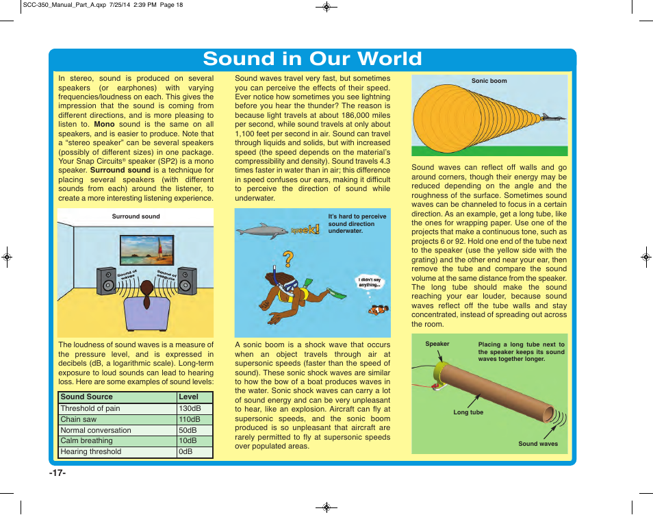 Sound in our world | Elenco Snap Circuits® Deluxe Sound & Light Combo User Manual | Page 18 / 168