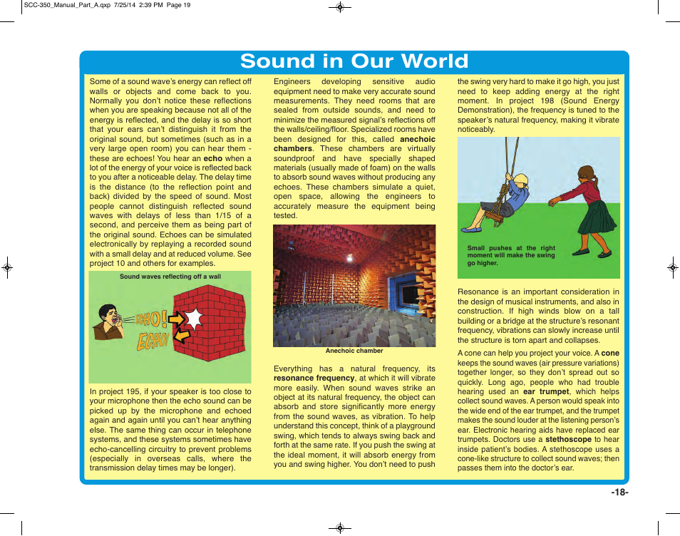 Sound in our world | Elenco Snap Circuits® Deluxe Sound & Light Combo User Manual | Page 19 / 168