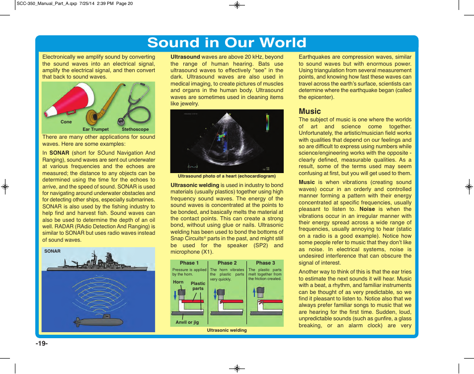 Sound in our world, Music | Elenco Snap Circuits® Deluxe Sound & Light Combo User Manual | Page 20 / 168